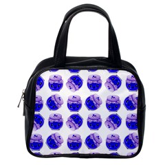 Kawaii Blueberry Jam Jar Pattern Classic Handbag (One Side)