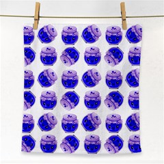 Kawaii Blueberry Jam Jar Pattern Face Towel