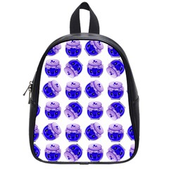 Kawaii Blueberry Jam Jar Pattern School Bag (Small)