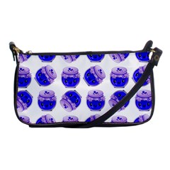 Kawaii Blueberry Jam Jar Pattern Shoulder Clutch Bag