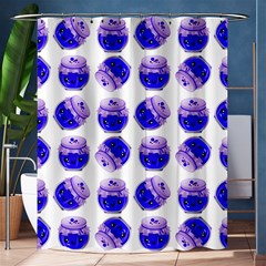 Kawaii Blueberry Jam Jar Pattern Shower Curtain 60  x 72  (Medium) 