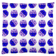 Kawaii Blueberry Jam Jar Pattern Large Cushion Case (One Side)