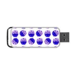 Kawaii Blueberry Jam Jar Pattern Portable USB Flash (One Side)