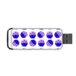 Kawaii Blueberry Jam Jar Pattern Portable USB Flash (Two Sides) Front