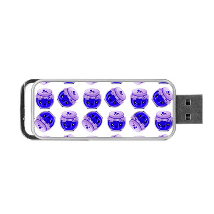 Kawaii Blueberry Jam Jar Pattern Portable USB Flash (Two Sides)