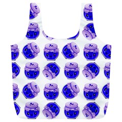 Kawaii Blueberry Jam Jar Pattern Full Print Recycle Bag (xl) by snowwhitegirl