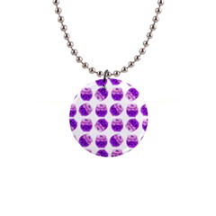 Kawaii Grape Jam Jar Pattern 1  Button Necklace by snowwhitegirl