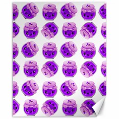 Kawaii Grape Jam Jar Pattern Canvas 16  X 20  by snowwhitegirl