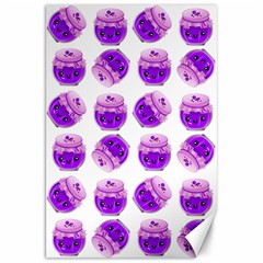 Kawaii Grape Jam Jar Pattern Canvas 20  X 30  by snowwhitegirl