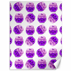 Kawaii Grape Jam Jar Pattern Canvas 36  X 48  by snowwhitegirl