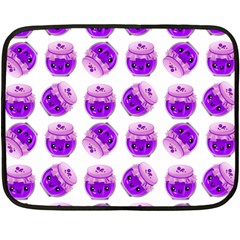 Kawaii Grape Jam Jar Pattern Double Sided Fleece Blanket (mini)  by snowwhitegirl