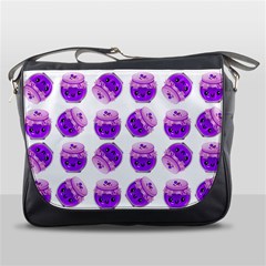 Kawaii Grape Jam Jar Pattern Messenger Bag by snowwhitegirl