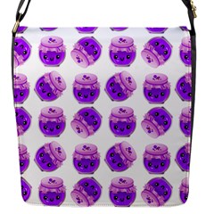 Kawaii Grape Jam Jar Pattern Flap Closure Messenger Bag (s) by snowwhitegirl