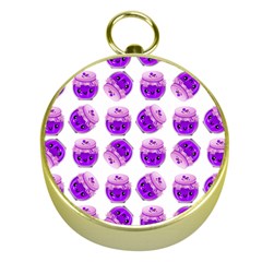 Kawaii Grape Jam Jar Pattern Gold Compasses by snowwhitegirl