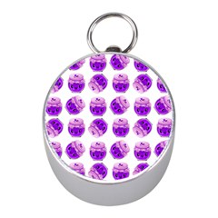 Kawaii Grape Jam Jar Pattern Mini Silver Compasses by snowwhitegirl