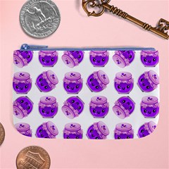 Kawaii Grape Jam Jar Pattern Large Coin Purse by snowwhitegirl