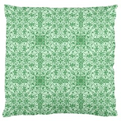 Ornamental Green Large Cushion Case (two Sides) by snowwhitegirl