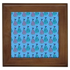 Pears Aqua Framed Tiles by snowwhitegirl