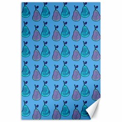 Pears Aqua Canvas 24  X 36  by snowwhitegirl