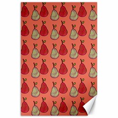 Pears Red Canvas 24  X 36  by snowwhitegirl