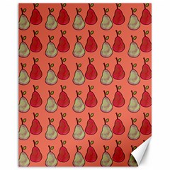 Pears Red Canvas 11  X 14  by snowwhitegirl