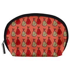 Pears Red Accessory Pouch (large) by snowwhitegirl