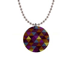 Fall Geometric Pattern 1  Button Necklace by snowwhitegirl