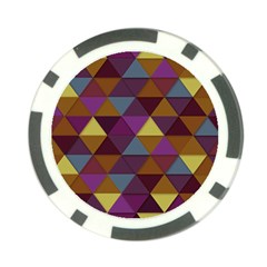 Fall Geometric Pattern Poker Chip Card Guard by snowwhitegirl