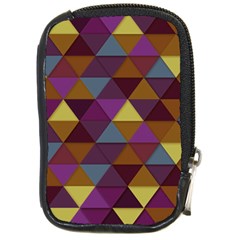 Fall Geometric Pattern Compact Camera Leather Case by snowwhitegirl