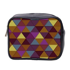 Fall Geometric Pattern Mini Toiletries Bag (two Sides) by snowwhitegirl