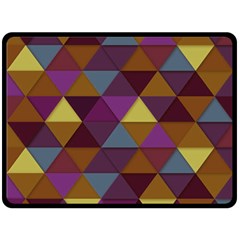 Fall Geometric Pattern Double Sided Fleece Blanket (large)  by snowwhitegirl