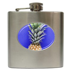 Pineapple Blue Hip Flask (6 Oz) by snowwhitegirl