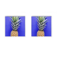 Pineapple Blue Cufflinks (square) by snowwhitegirl