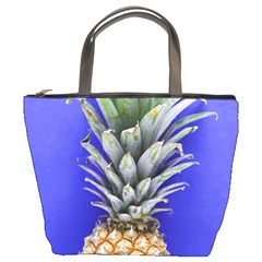 Pineapple Blue Bucket Bag by snowwhitegirl