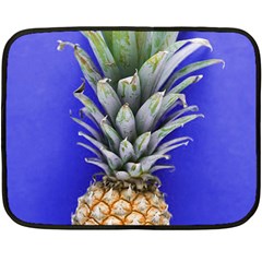 Pineapple Blue Double Sided Fleece Blanket (mini)  by snowwhitegirl