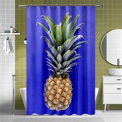 Pineapple Blue Shower Curtain 48  X 72  (small)  by snowwhitegirl