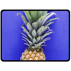 Pineapple Blue Double Sided Fleece Blanket (large)  by snowwhitegirl