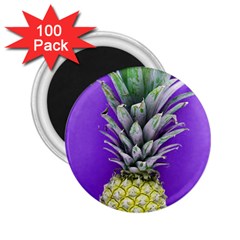 Pineapple Purple 2 25  Magnets (100 Pack)  by snowwhitegirl