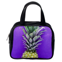 Pineapple Purple Classic Handbag (one Side) by snowwhitegirl