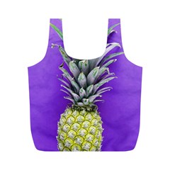 Pineapple Purple Full Print Recycle Bag (m) by snowwhitegirl