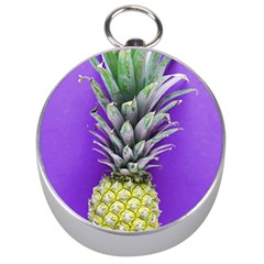 Pineapple Purple Silver Compasses by snowwhitegirl