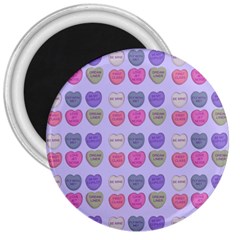 Valentine Hearts Lilac 3  Magnets by snowwhitegirl