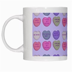 Valentine Hearts Lilac White Mugs by snowwhitegirl