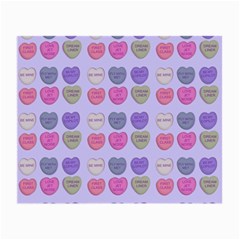 Valentine Hearts Lilac Small Glasses Cloth