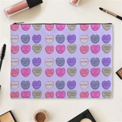 Valentine Hearts Lilac Cosmetic Bag (xl) by snowwhitegirl