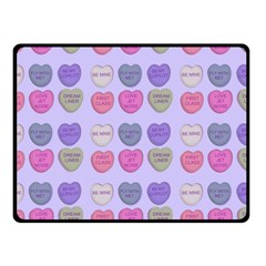 Valentine Hearts Lilac Fleece Blanket (small) by snowwhitegirl