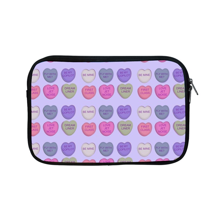 Valentine Hearts Lilac Apple iPad Mini Zipper Cases