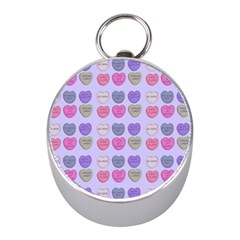 Valentine Hearts Lilac Mini Silver Compasses by snowwhitegirl