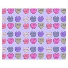 Valentine Hearts Lilac Double Sided Flano Blanket (medium)  by snowwhitegirl