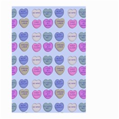 Valentine Hearts Blue Small Garden Flag (two Sides) by snowwhitegirl